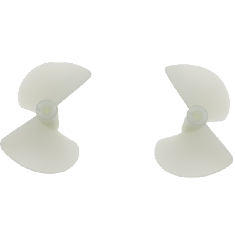 Marine white two-blade propeller nylon forward and reverse propeller 2mm shaft motor in-line propeller remote control ship semi-immersed propeller