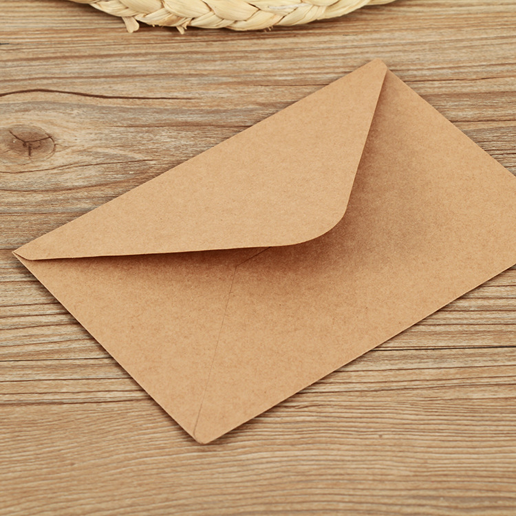 Factory wholesale Vintage Kraft paper envelope gilding envelope sulfate paper envelope bag can choose size can be printed