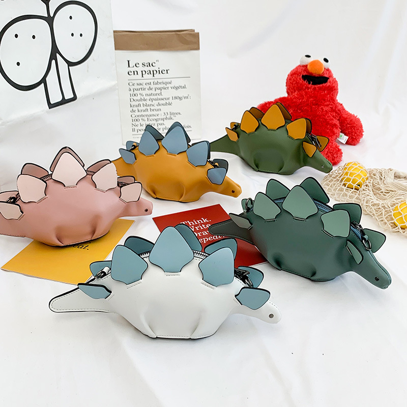 European and American Fashion Cartoon Creative Dinosaur Animal Crossbody Bag Fashion Contrast Color Cute Women's Shoulder Bag Cute Animal Bag