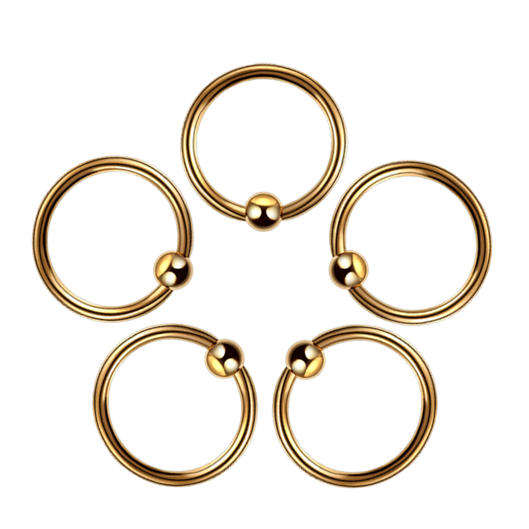 Nose ring eyebrow ring clip ball BCR multi-purpose ring lip ring body piercing jewelry clip ball circle European and American fashion jewelry