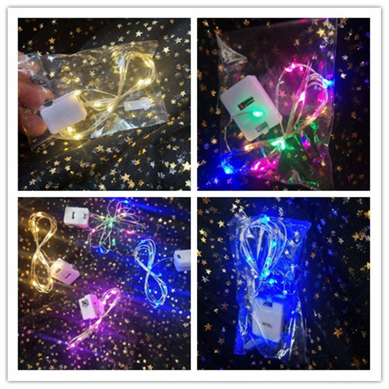 Factory direct three-function flashing light string led flower cake gift box Christmas decoration lights gift box light string