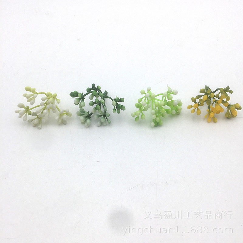 4cm 6 fork fruit grain artificial flower artificial silk flower plastic water plant accessories water plant flower Christmas fruit grain bead string