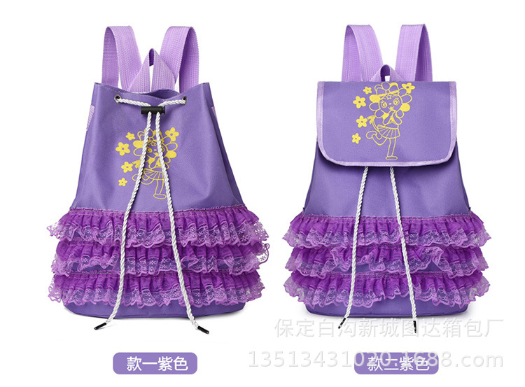 New Lace Lace Dance Bag Children's Dance Backpack Free Plate Making Printing Latin Dance Chinese Dance Bag Large