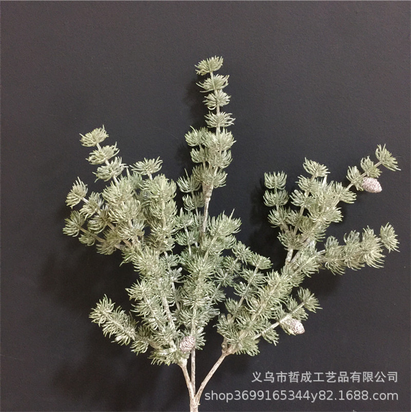 Cedar simulation pine needle tree fake pine branch flower arrangement plant wall with leaves welcome pine branch ball Christmas decorations