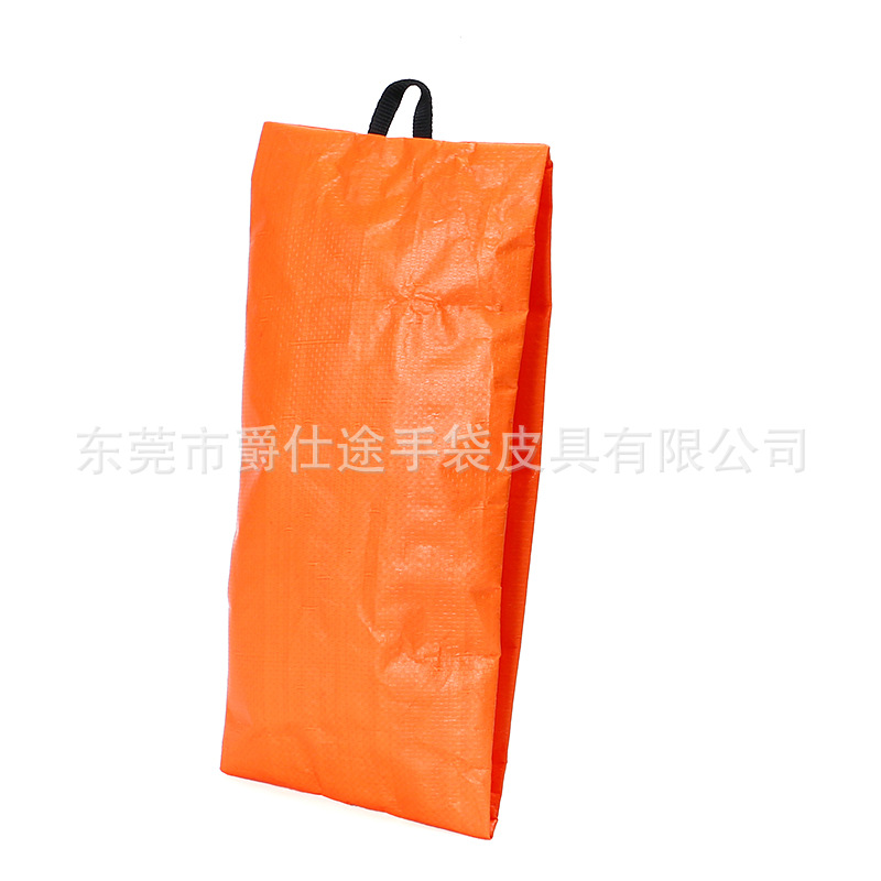 Japanese Style Simple Pe Woven Shoe Bag Orange Environmentally Friendly Woven Storage Bag Foldableable Waterproof Pe Woven Storage Bag