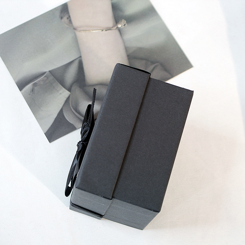 Spot black heaven and earth cover high-end gift bow gift box packaging gift box table box gift box can be customized