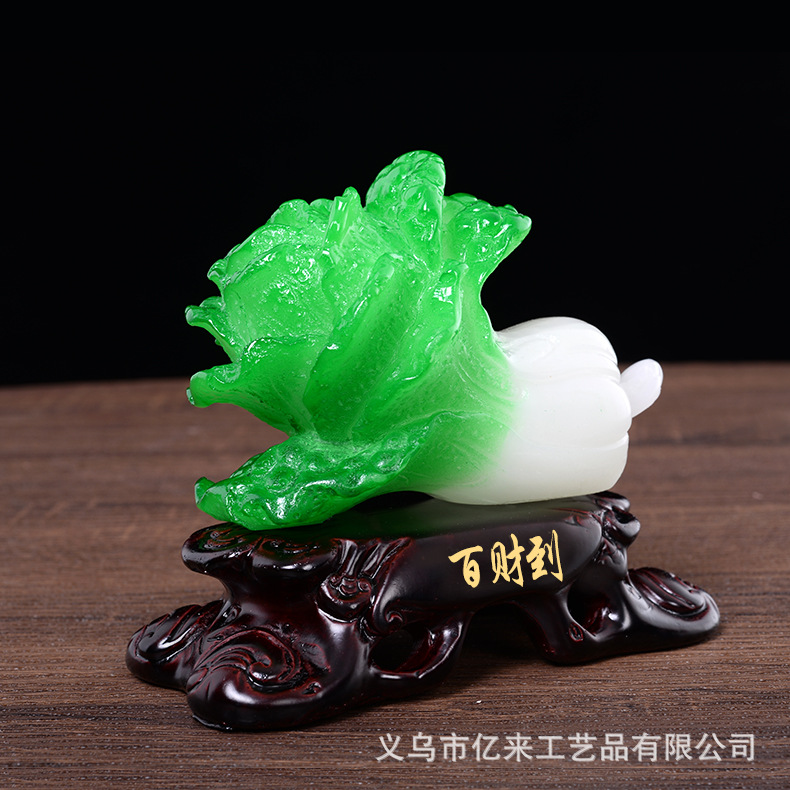 Baicai to cabbage home ornaments car decoration ornaments creative promotional gifts resin crafts manufacturers wholesale
