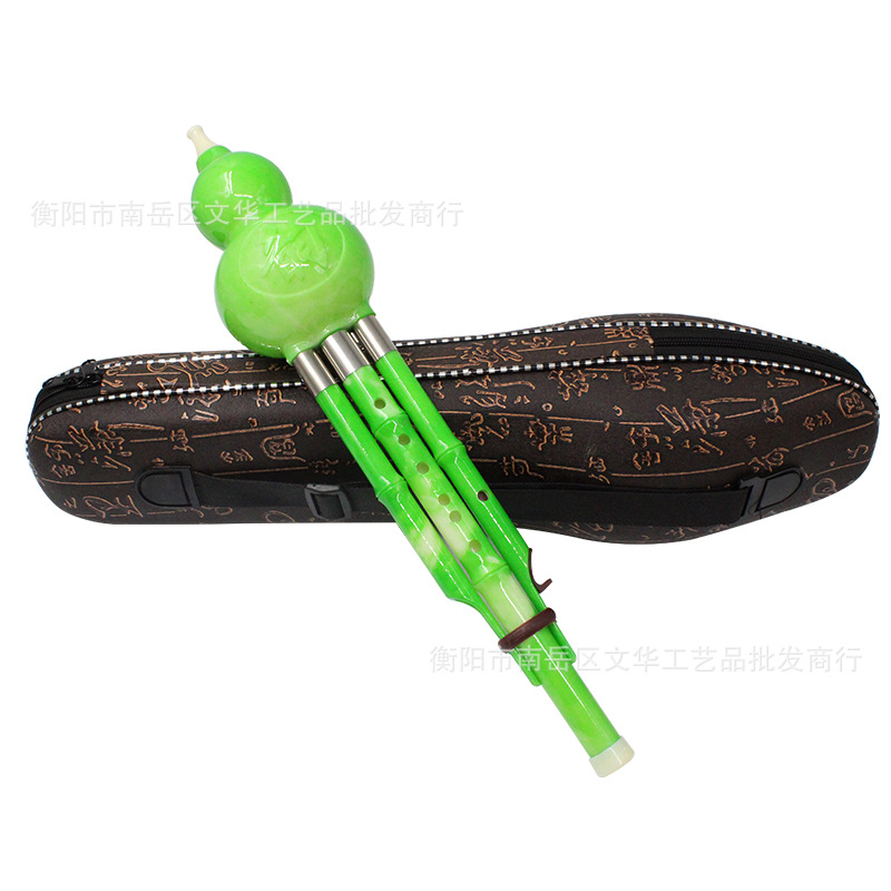 Factory supply Bakelite cucurbit flute instrument beginner cucurbit flute C down B double tone resin cucurbit flute