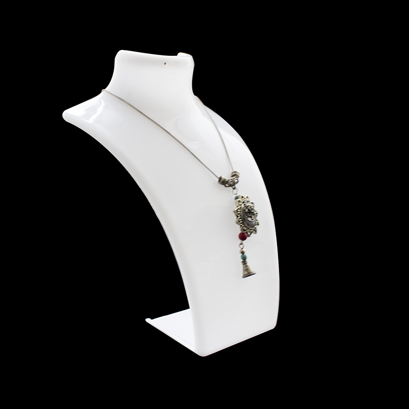 Acrylic Jewelry necklace rack neck model portrait neck pendant counter display prop holder storage rack
