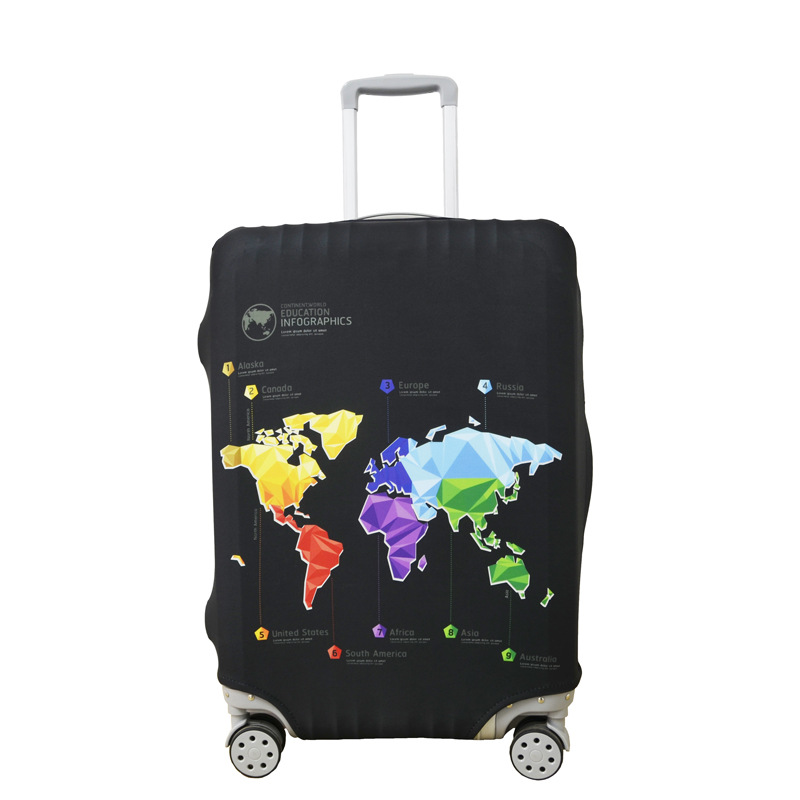Elastic luggage case luggage case dust cover bag protective cover map pattern 24/28 inch/30 inch a generation of hair