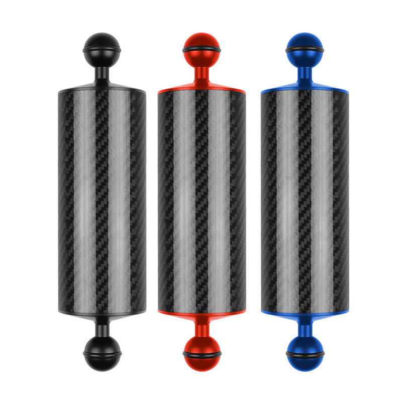 New diving photography double ball head buoyancy lamp arm ultra lightweight carbon fiber diameter D60MM lamp arm buoyancy tube