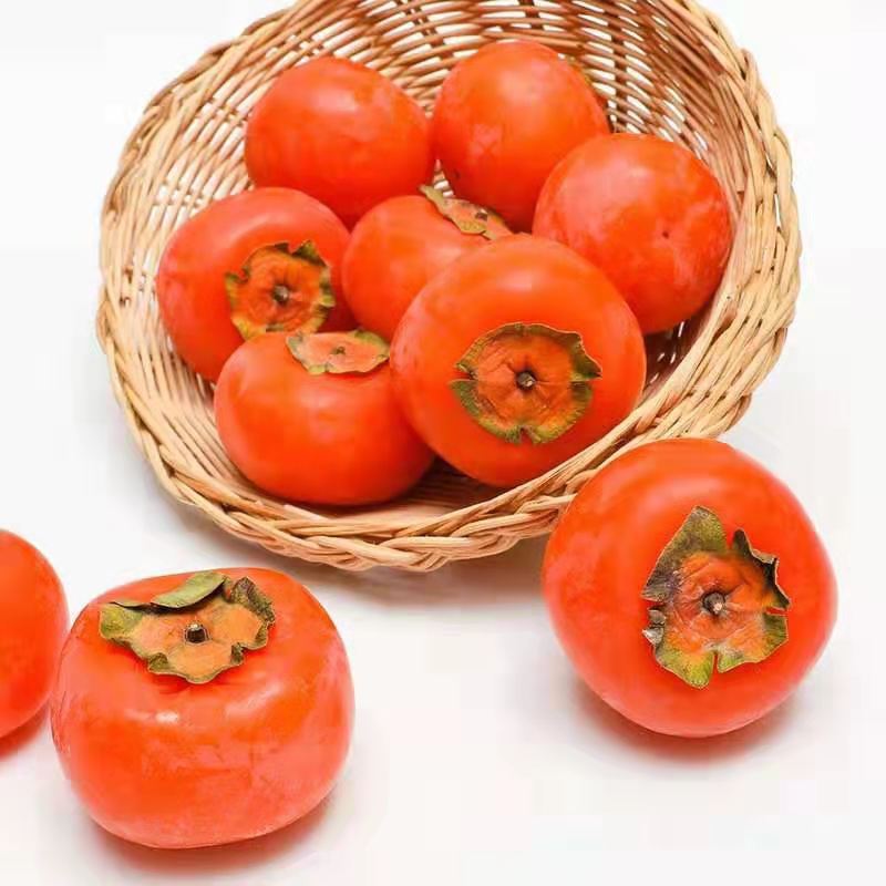 Shaanxi Cupping Persimmon Fire Crystal Persimmon Seasonal Fresh Fruit Seasonal Large Fruit Linyi Crisp Crystal Soft Sweet Small Persimmon