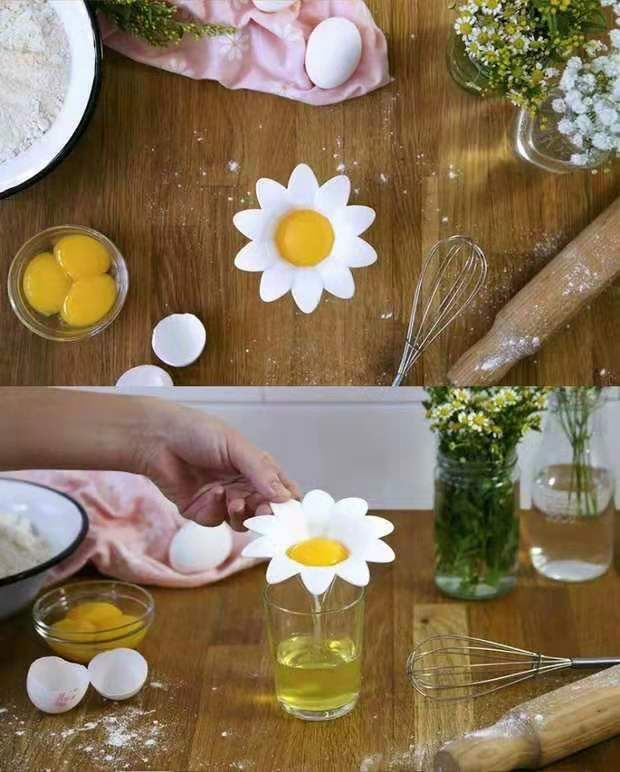 2019 New Daisy Egg White Separator Creative Flower Egg Separator