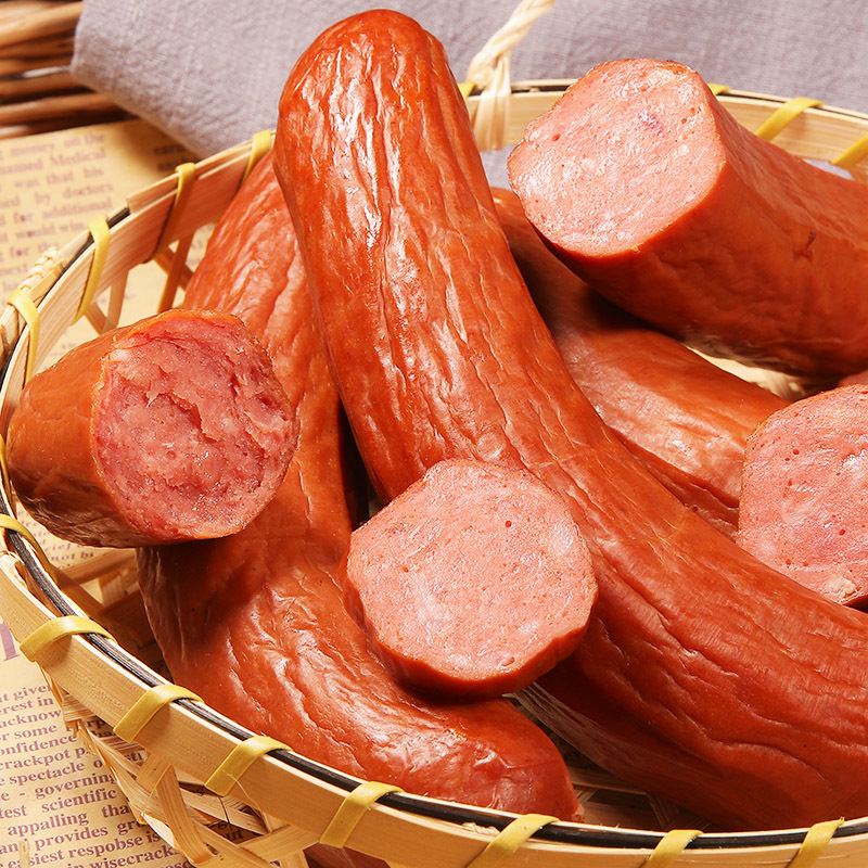 220g Harbin sausage fruit charcoal roasted northeast sausage wholesale sausage deli meat snacks roasted sausage