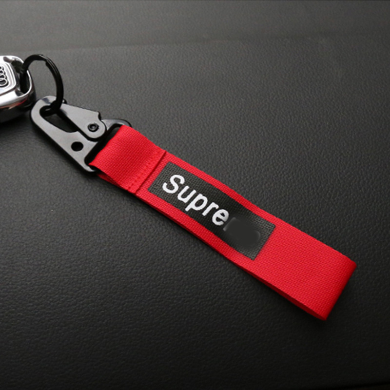 Car key chain fashion brand men's car supplies key pendant creative braided rope key ring can be customized