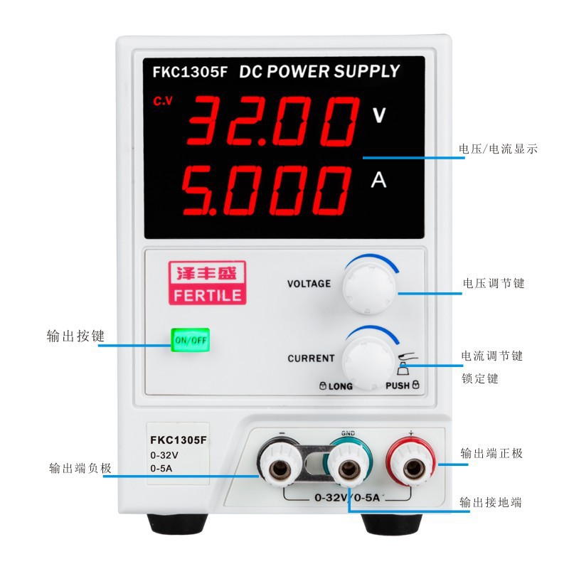 Wholesale Zafengsheng/Nanyan Fkc1326F Dc Regulated Power Supply 0-32V, 0-6A Four-Digit Display (Picture)