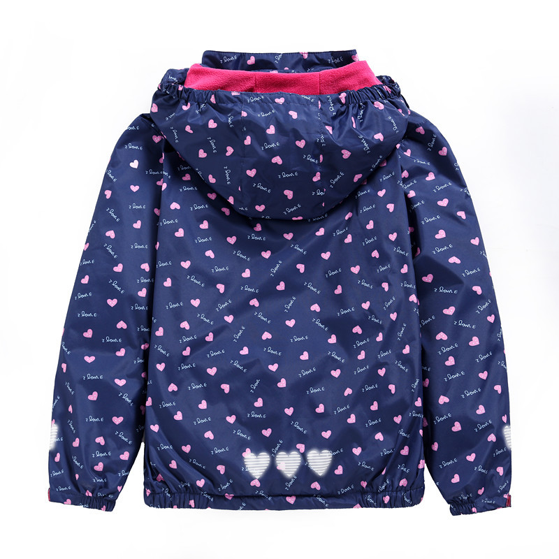 Spring Autumn and Winter Foreign Trade Girls' Middle Children's Coat Coat Lined with Polar Fleece