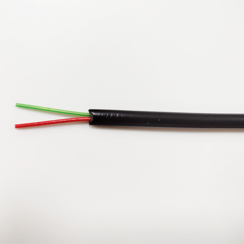Factory wholesale 2 core 28AWG multi-strand oxygen-free copper flat telephone line environmental protection Black 2 core indoor telephone line