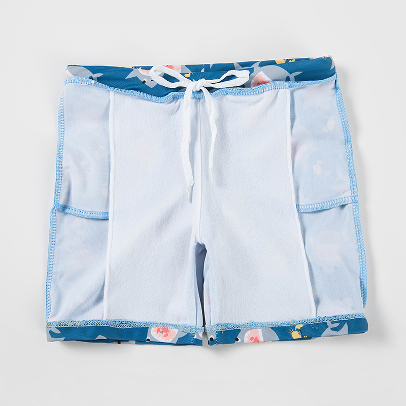 Baby South Korea Ins Split Quick-drying Surfer Wear Sunshade Hat Boys Children Sunscreen Suit Boys Swimwear Swimming Trunks