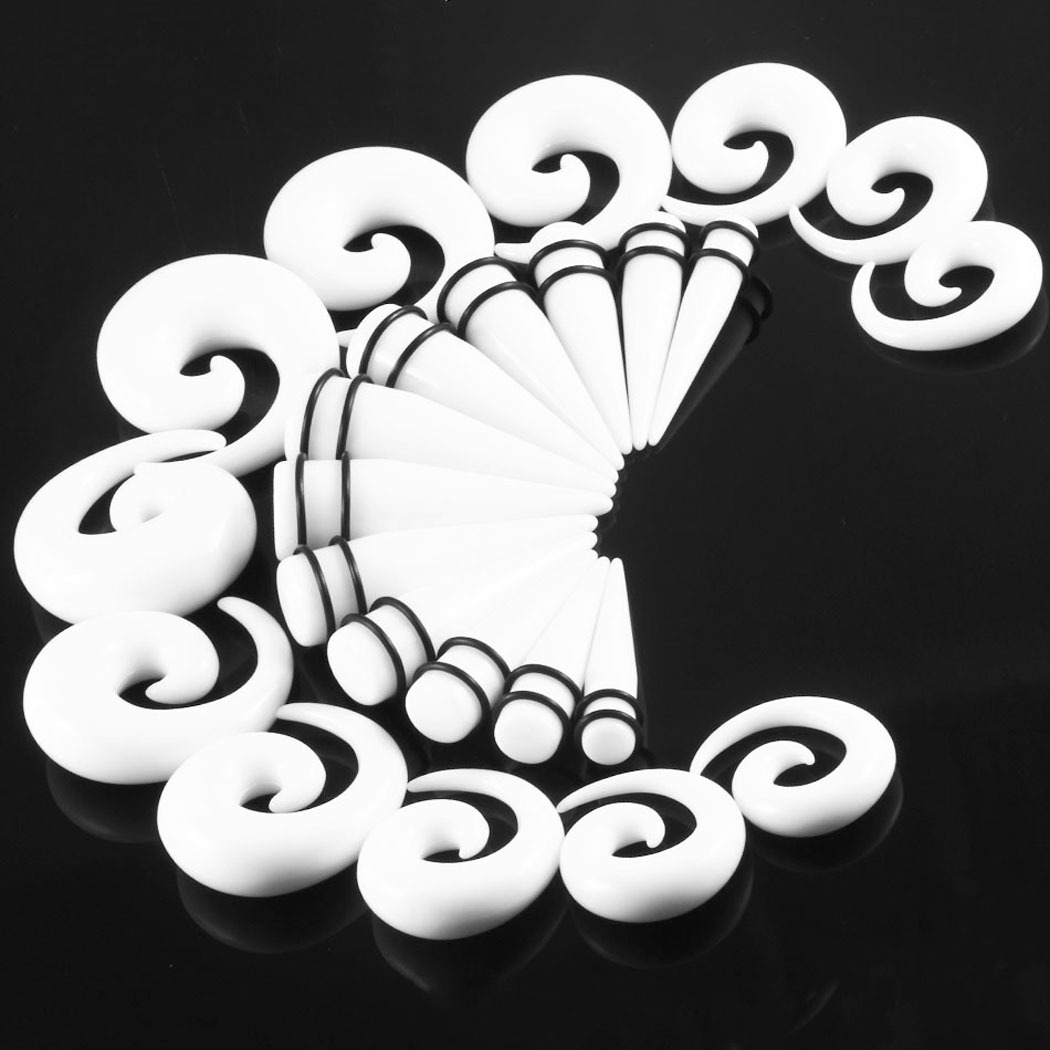 Acrylic Sharp Cone Earrings Large Size Ear Expansion 24 Set Amazon Popular Cross-border Special for Tattoo Puncture Jewelry