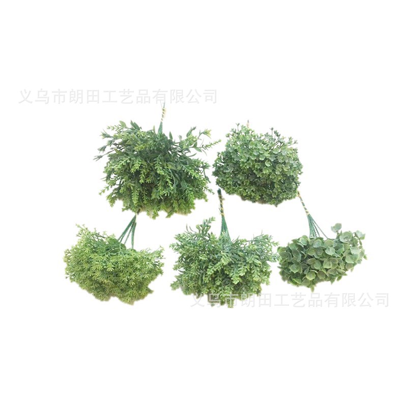 Simulation Green Plant Mini 5 Fork Hand Letters Rose Grass Flower Flower Holding Flower Decorative Plastic Leaf Micro Landscape Material