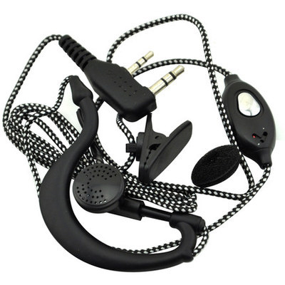 Гарнитура для рации, толстый шнур, черно-белая плетеная проволока, наушники в уши, универсальные оптовые продажи