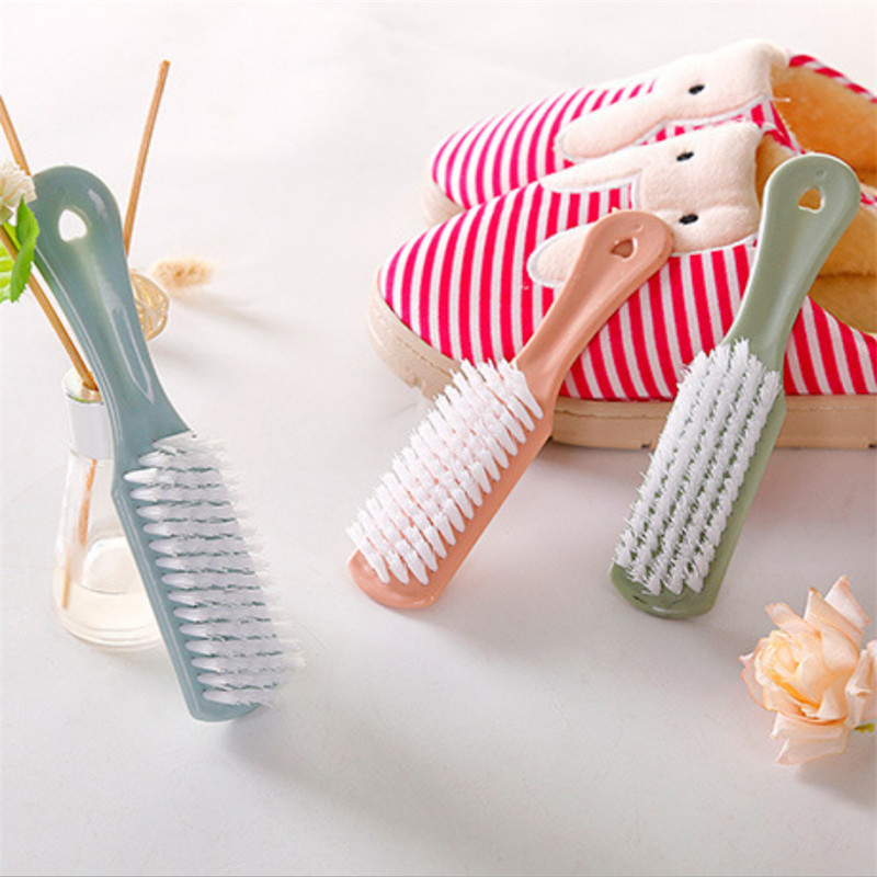 Plain Plastic Small Brush, Decontamination Laundry Brush, Shoe Cleaning Brush, Long Handle Soft Bristles, Hangable Clothes Brush, Shoe Brush