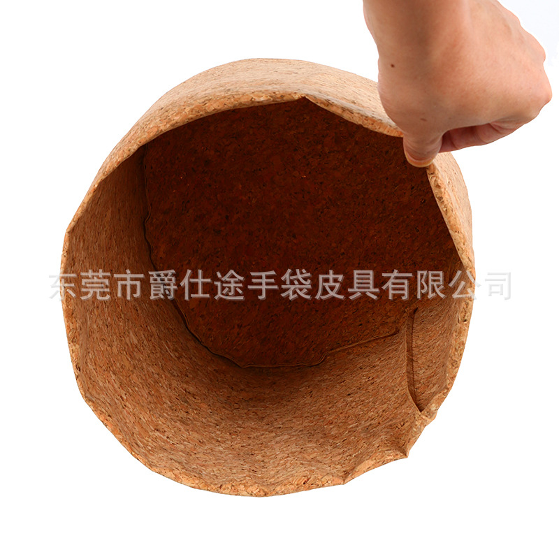 Scandinavian Succulent Cork Flowerpot, Environmentally Friendly and Simple Real Wood Storage Tube, Cylindrical Cork Flowerpot