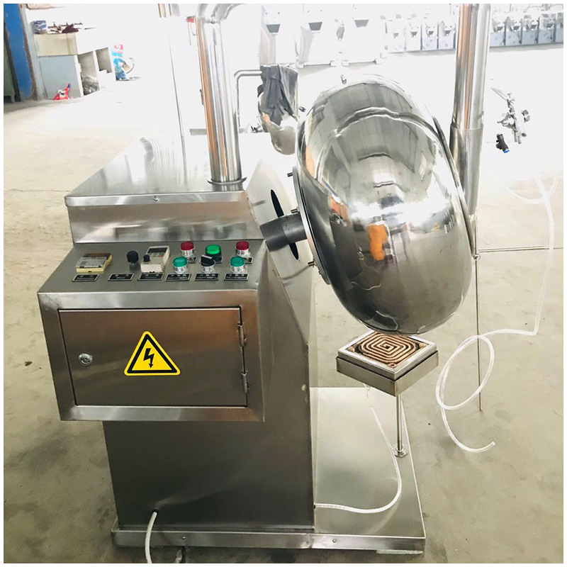 Pill Candy Polishing Drilling Machine Stainless Steel Round Coating Machine Fried Bean Bentonite Roller Maker Granule Dryer