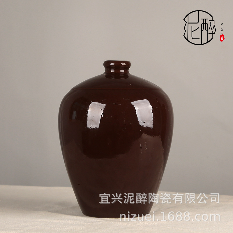 Yixing clay pottery jar ceramic wine bottle half a catty 1 catty 2 catty 3 catty 5 catty 10 catty cellar wine jar sealed wine jar