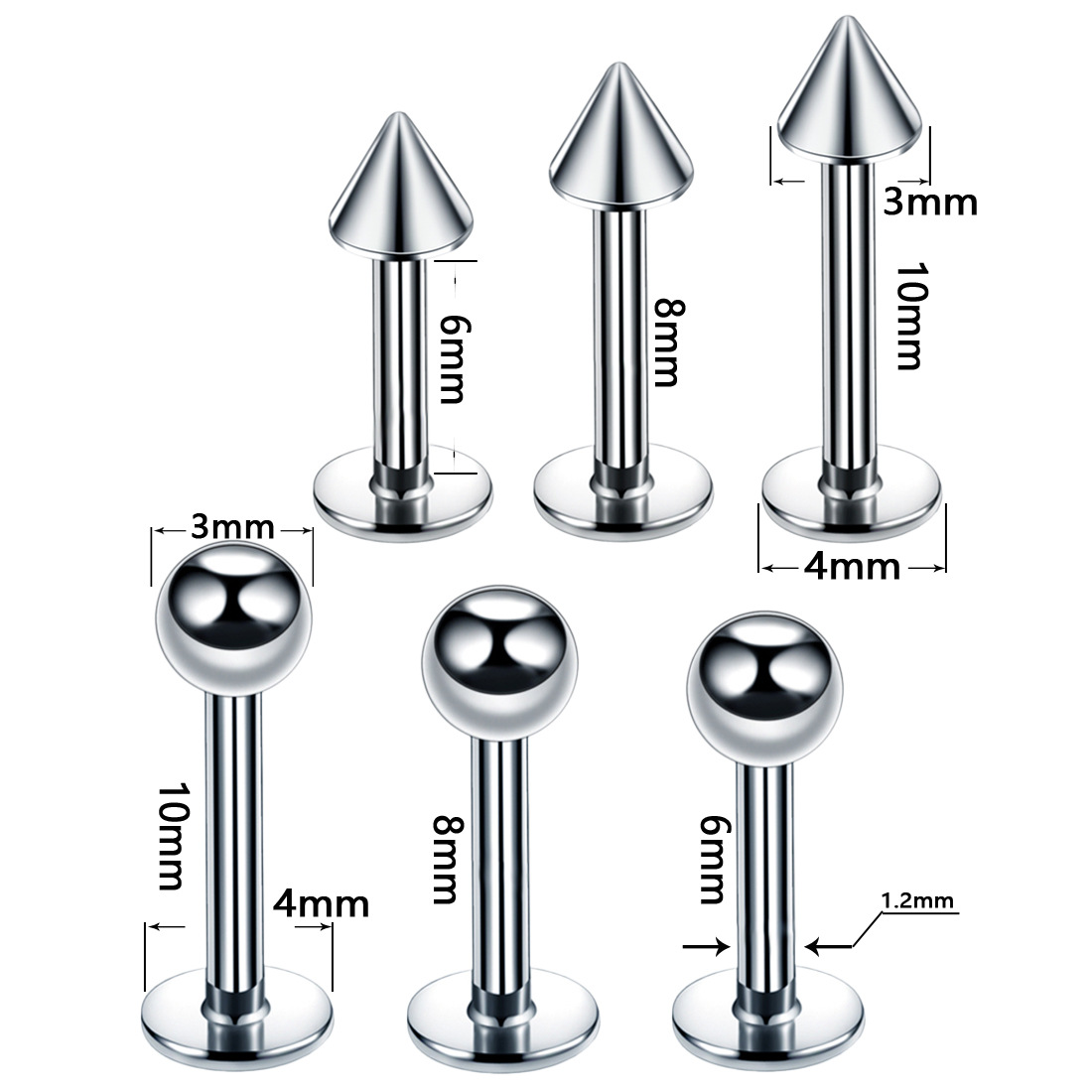 Stainless Steel Nose Nail Lip Nail 40 Set Amazon Popular Rose Gold Nose Ring Earring Puncture Jewelry Cross-border Exclusive