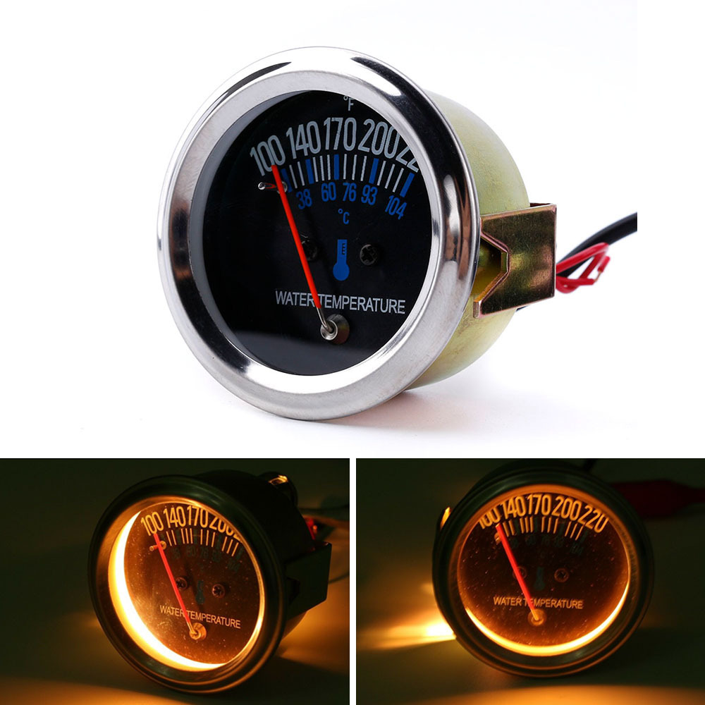 Cross-border hot selling car modification 52MM mechanical water temperature meter 100~220 F 12v Universal instrument