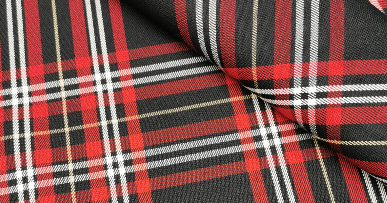 Qianshuo Spring and Autumn Plaid Fabric Plaid Fabric School Skirt Fabric Casual Plaid Fabric Skirt Fabric