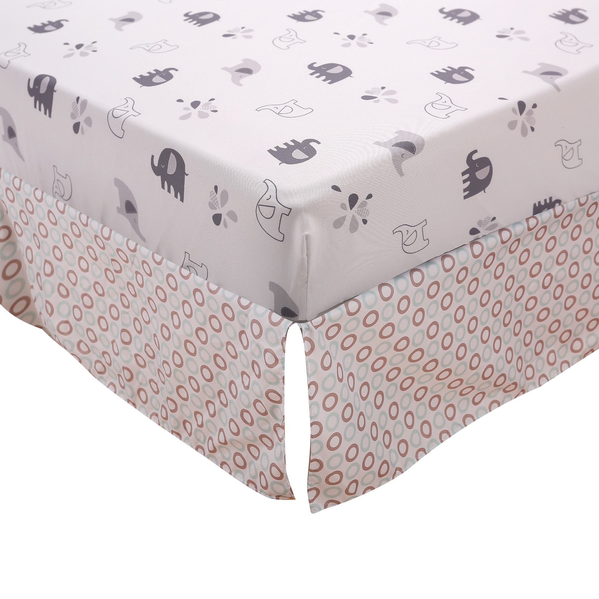 Newborn Set Children's Bedside Bed Cover Bed Skirt Infant Bedclothes 4-Piece Set