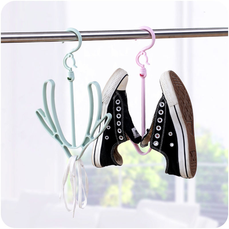 Creative outdoor shoes hook B807 home storage shoe rack balcony multifunctional double hook drying rack wholesale