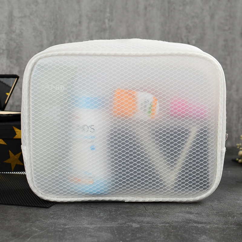 Manufacturer Customized Cosmetic Bag White Hand-Held Waterproof Cosmetic Bag Toiletry Bag Storage Bag Easy to Carry Large Capacity