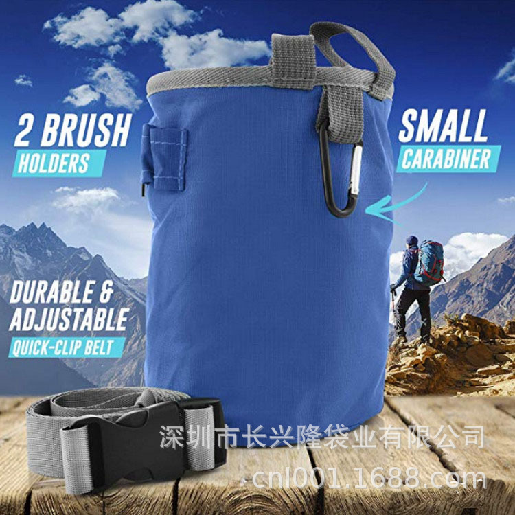 Factory Customized rock climbing magnesium powder bag outdoor sports magnesium powder storage waist bag new non-slip powder bag LOGO