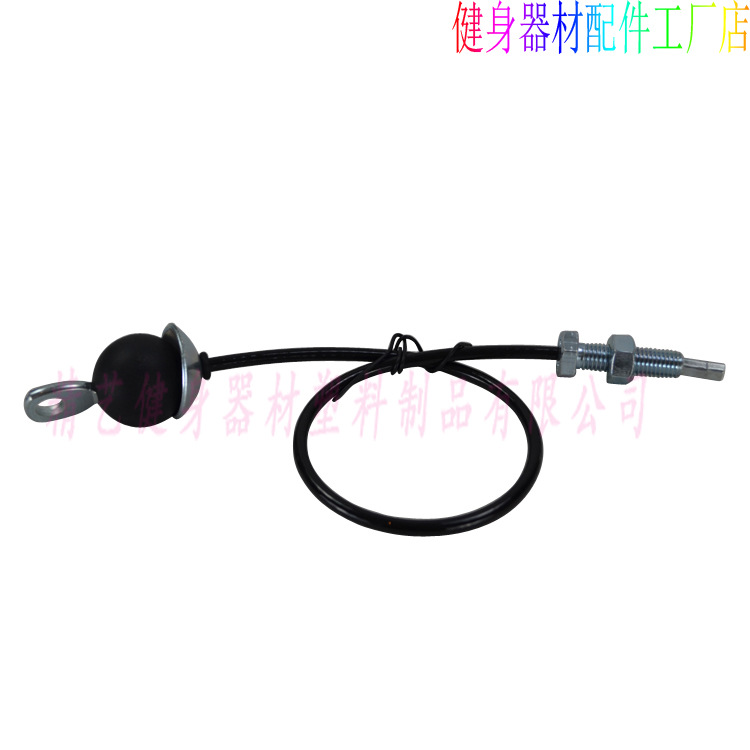 Fitness Equipment accessories steel wire rope nylon ball joint Limit ball Black Ball solid perforated plastic ball