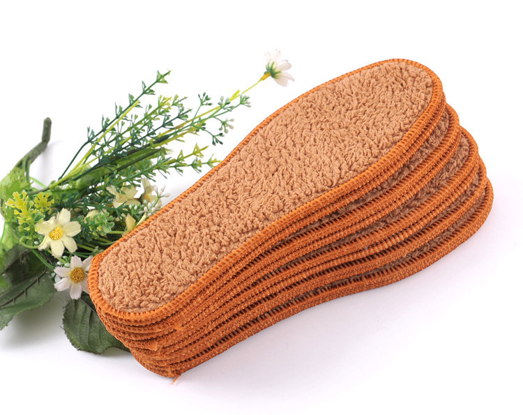 Factory Direct cashmere insole winter warm thickened cashmere sweat-absorbent breathable stall hot sale insole