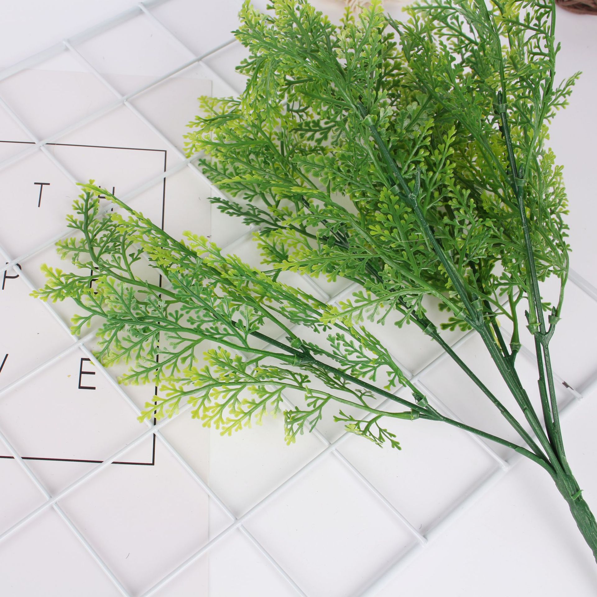 7-fork Adiantum grass pine grass water grass plastic plant wall accessories simulation Persian fern green plant fern
