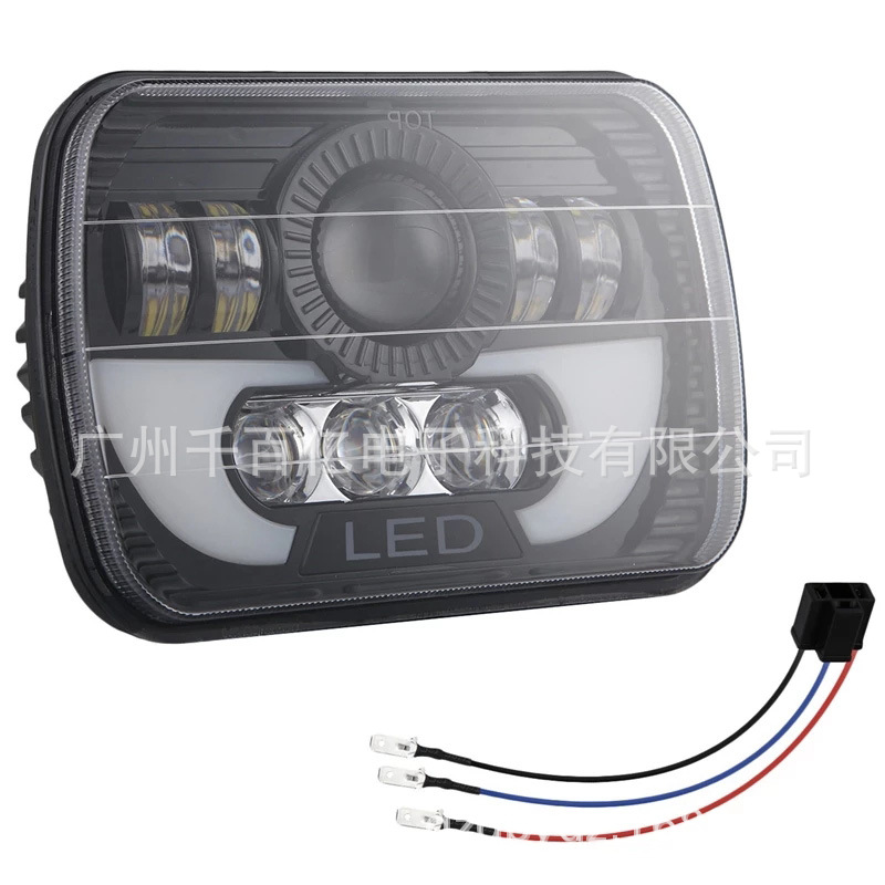 Suitable for jeep Wrangler TJ Cherokee headlight 5x 7 square light 7 inch square light truck headlight pickup modification light