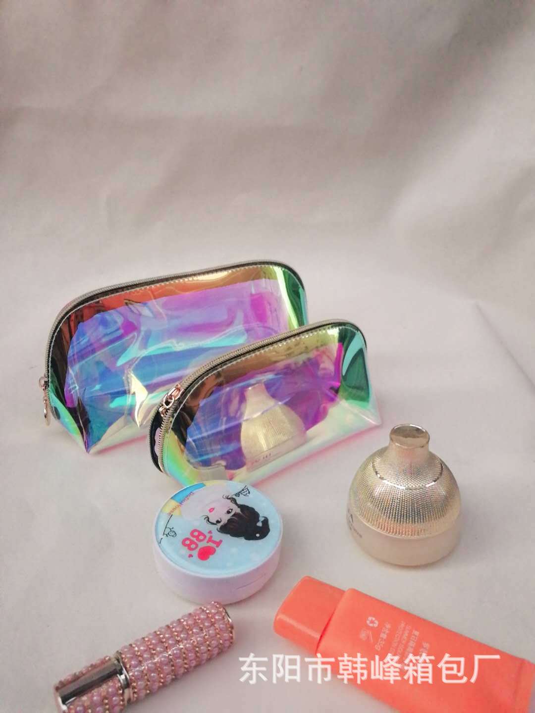 Internet Celebrity Laser Magic Color PVC Cosmetic Bag Waterproof Portable Travel Storage Bag