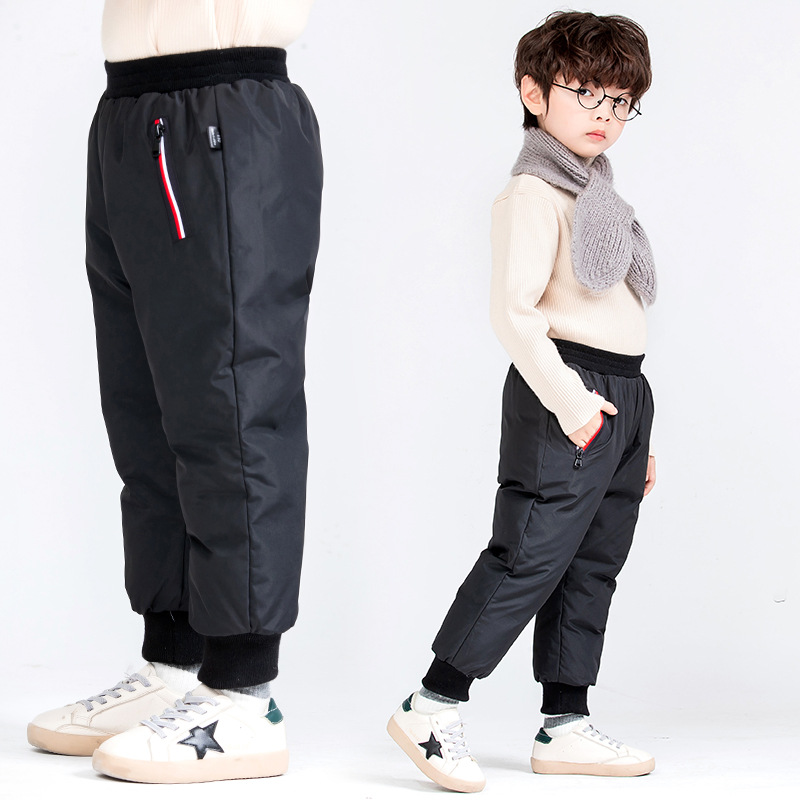 Autumn and Winter Children's down Pants Outer Wear for Boys and Girls, Thickened Warm Outdoor Pants Wholesale