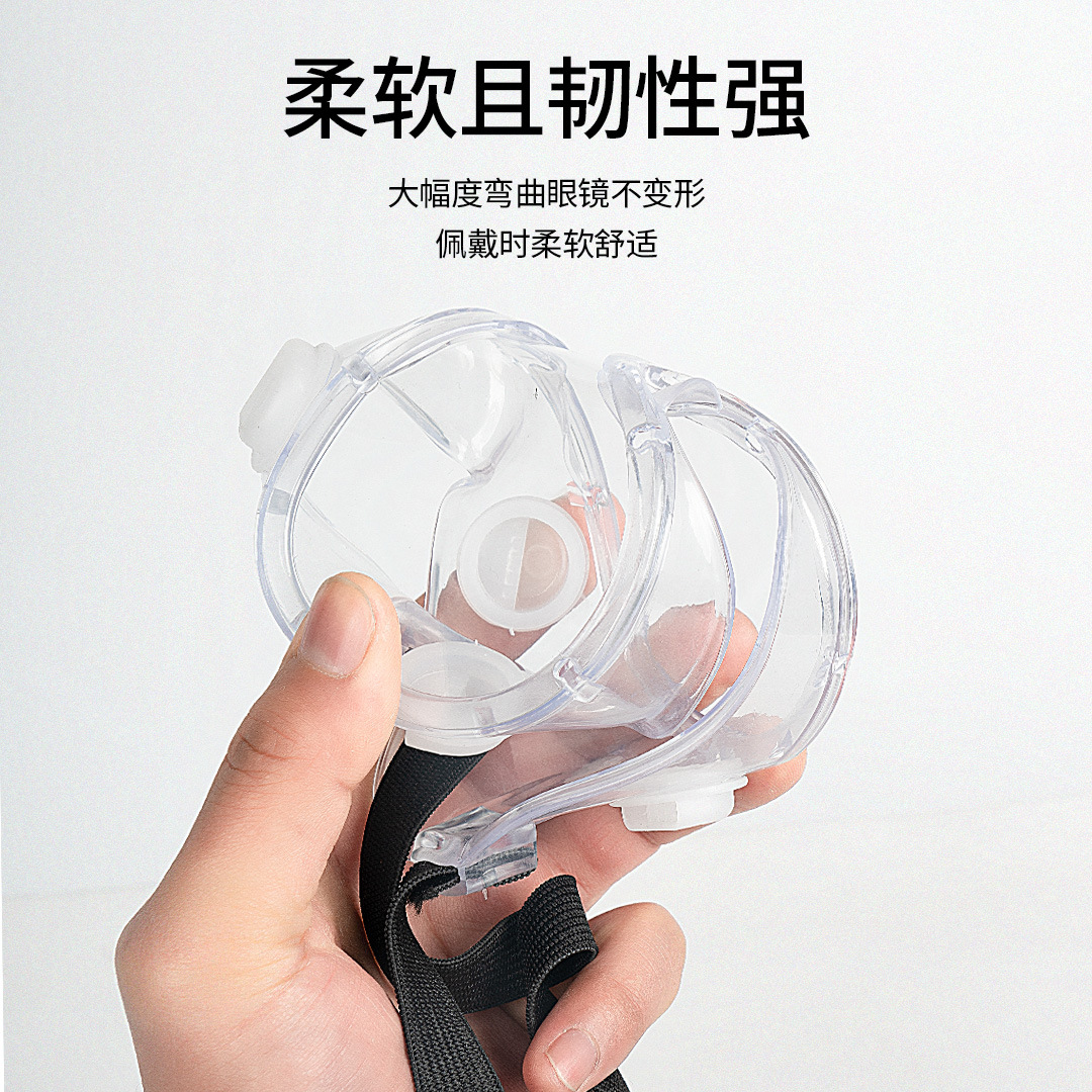 Four beads anti-dust and anti-fog four beads eye protection glasses can export droplets can wear myopia glasses fully enclosed eye protection glasses