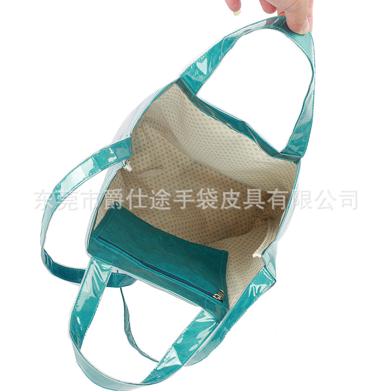 European and American Simple Dupont Paper Handbag, Waterproof and Environmentally Friendly Tyvek Shoulder Bag, Creative Double Layer Handbag