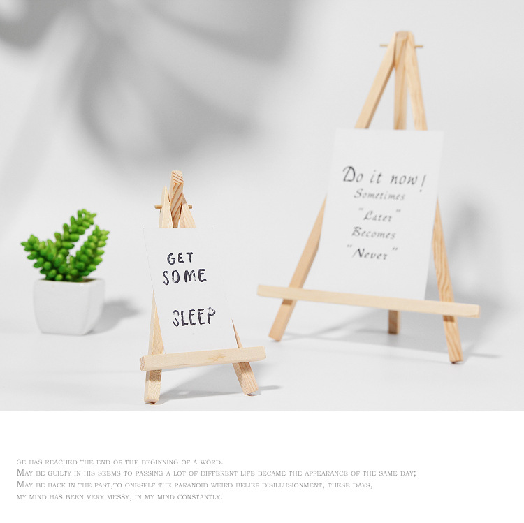 Spot 8*15 children's mini wooden folding desktop triangle display stand solid wood mobile phone stand desktop small easel