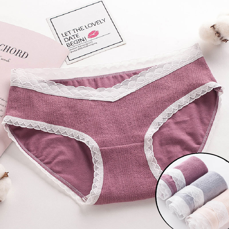 Pregnant women's low-waist underwear U-shaped belly support seamless breathable underwear lace lace briefs pregnant women's underwear during pregnancy