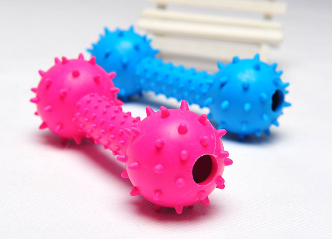 Barbed big barbell TPR toy pet dog toy bite-resistant dog molar toy