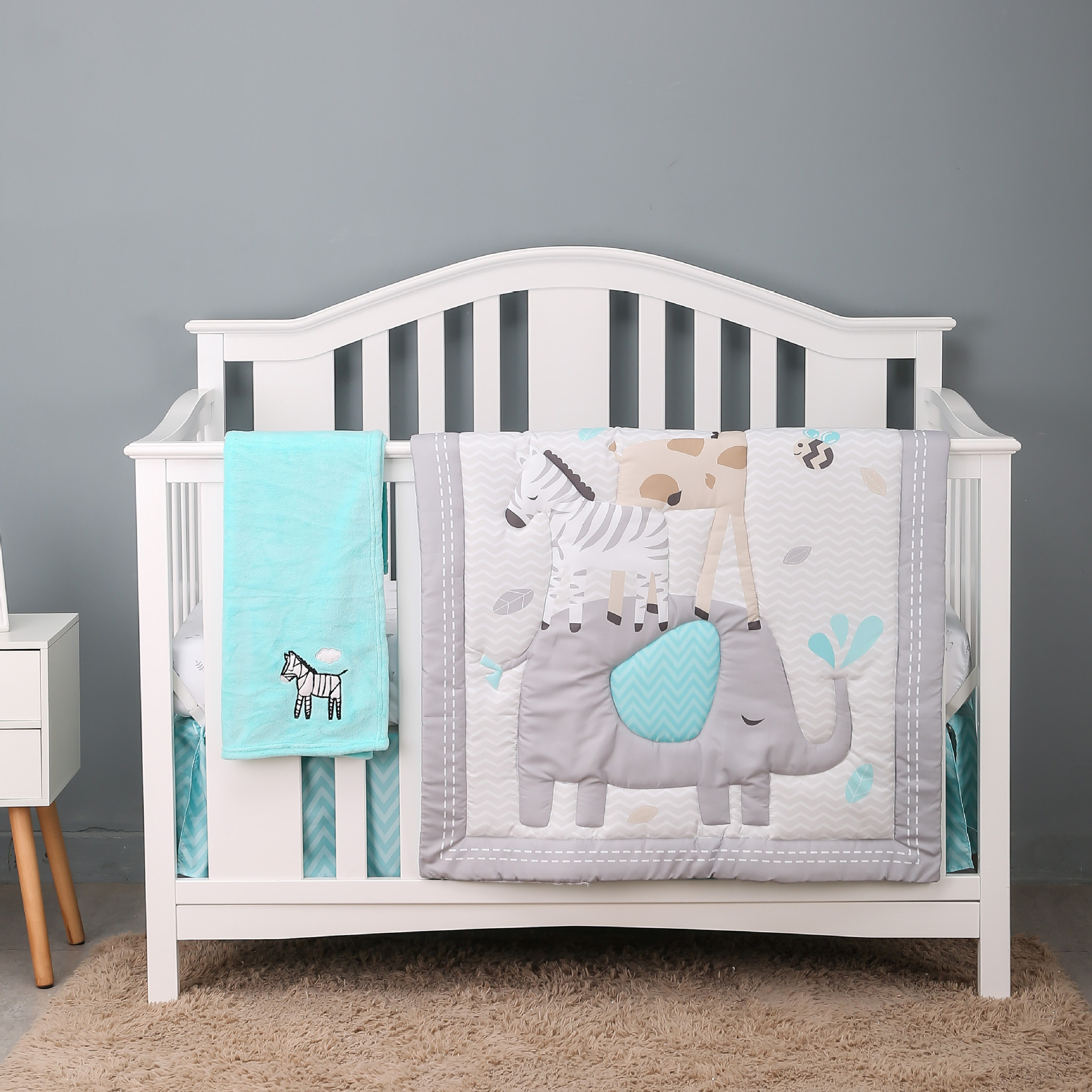 Newborn Set Children's Quilt Bed Cover Bed Skirt Diaper Bag Window Mantle Children's Blanket Baby Bedding Set