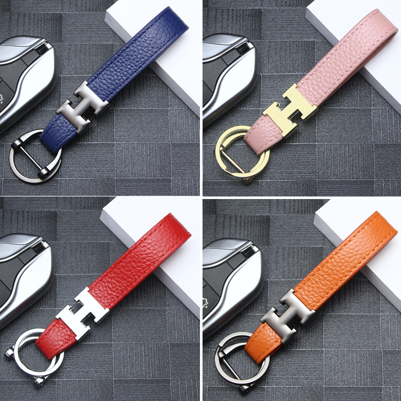 Leather car keychain suitable for Volkswagen Honda Nissan Audi Mercedes-Benz car key chain men's waist pendant